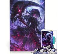 Puzzle da 1000 pezzi per adulti, demone, ragazza anime, morte, gioco rompicapo, decorazione per la casa, compleanno e Natale 38x52cm