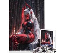 Puzzle da 1000 pezzi per adulti Demone rosso Sposa nella foresta oscura Giocattolo educativo Regali per donne e uomini Gioco impossibile Collezione di artisti Belle arti Dimensioni 38x52cm