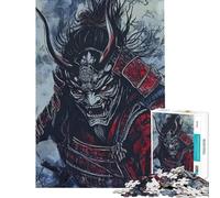 Puzzle da 1000 pezzi per adulti demone samurai guerriero arte digitale puzzle rompicapo gioco antistress ideale come regalo (dimensioni 38x26cm)