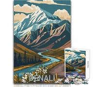 Puzzle da 1000 pezzi per adulti, Denali National Park, giocattolo, gioco intellettuale, regalo di compleanno, dimensioni 38x52cm