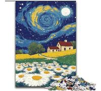 Puzzle da 1000 pezzi per adulti "Dente di leone sotto il cielo notturno", 50x75cm, regalo perfetto per genitori, amanti e amici - età 14+