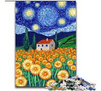 Puzzle da 1000 pezzi per adulti "Dente di leone sotto il cielo notturno", gioco interattivo per famiglie, adatto a partire dai 14 anni (dimensioni 50x75cm)
