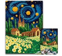 Puzzle da 1000 pezzi per adulti "Dente di leone sotto il cielo notturno" in cartone, rompicapo, compleanno unico e regali per età 14 anni in su 26X38cm