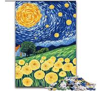 Puzzle da 1000 pezzi per adulti "Dente di leone sotto il cielo notturno", puzzle impegnativi 26X38cm, ideali per adolescenti e collezionisti, regalo di viaggio, attività per famiglie