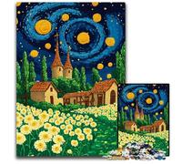 Puzzle da 1000 pezzi per adulti "Dente di leone sotto il cielo notturno", puzzle in legno per 14+ anni, difficile da completare ma divertente e umoristico, regalo di compleanno 50X75cm