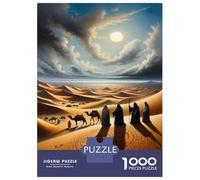 Puzzle Da 1000 Pezzi Per Adulti Desert Moonlit Journey Puzzle Per Adulti Giochi Rilassanti Difficili Opportunità Di Gioco Impegnative Come Regali Per Tutta La Famiglia 52x38cm/1000pcs