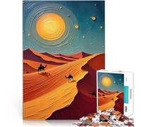 Puzzle da 1000 pezzi per adulti Deserto del Sahara - Dune infinite d'oro Analisi e logica Decorazione murale Regali unici per compleanno e Natale 52x38cm