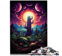 Puzzle da 1000 pezzi, per adulti, deserto sotto il tramonto, giocattolo educativo per famiglia, antistress, sfida difficile, 26 x 38 cm