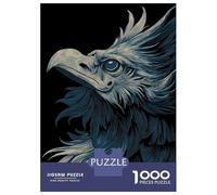 Puzzle Da 1000 Pezzi Per Adulti Detailed Eagle Illustration on Black Background Puzzle Per Adulti Giocattoli Fai Da Te Regali Per Donne Regali Unici Di Compleanno E Natale 70x50cm/1000pcs