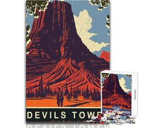 Puzzle da 1000 pezzi per adulti Devils Tower, gioco educativo per famiglie, ma anche regali di compleanno divertenti e umoristici, dimensioni 38x52cm