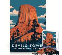 Puzzle da 1000 pezzi per adulti "Devils Tower Wyoming" con intagli precisi,giocattolo stimolante per la mente,ideale per momenti di relax e come regalo di compleanno o per hobby (50x75cm)