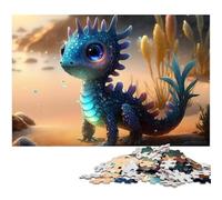 Puzzle da 1000 pezzi per adulti di Baby Dragon on The Beach puzzle di carta per adulti gioco educativo (dimensioni 38x26 cm)