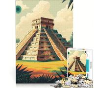 Puzzle da 1000 pezzi per adulti di Chichen Itza, gioco rompicapo, attività divertenti da fare a casa, collezione d'artista, belle arti 38x52cm