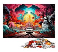 Puzzle da 1000 pezzi per adulti di Imagine A Colorful Psychedelic Landscape Puzzle per adulti Puzzle di carta Gioco educativo 1000 pezzi (38x26 cm)