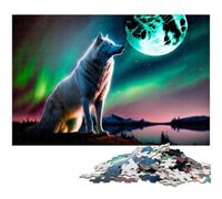 Puzzle da 1000 pezzi per adulti di Lupo Solitario canta il suo puzzle per adulti gioco educativo (dimensioni 38x26 cm)