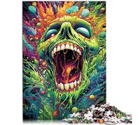 Puzzle da 1000 pezzi per adulti diavolo verde come regalo puzzle sofisticato da completare ma divertente e divertente per adolescenti dai 14 anni in su, 26 x 38 cm
