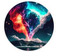 Puzzle da 1000 pezzi per adulti "Dietro le montagne", puzzle in cartone, opera d'arte, decorazione, giocattolo di intelligenza per giochi al chiuso in famiglia (67,5x67,5cm)