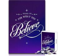 Puzzle da 1000 pezzi per adulti Difendi ciò in cui credi Ideale per momenti di relax e tranquillità Taglio uniforme e pulito Giocattolo per il tempo libero Dimensioni: 38x26cm