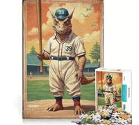 Puzzle da 1000 pezzi per adulti Dino Home Run King gioco per famiglie interazione genitore-figlio compleanno e Natale 38x52cm