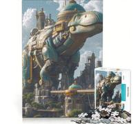 Puzzle da 1000 pezzi per adulti Dinosauri Città Gioco Impossibile Interazione genitore-figlio Lista dei desideri con Babbo Natale 50x75cm