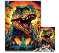 Puzzle da 1000 pezzi per adulti, dinosauri colorati, puzzle in legno, gioco interattivo per famiglie, regalo artigianale con opere d'arte colorate, 50x75CM/19,68x29,52 pollici