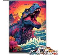 Puzzle da 1000 pezzi per adulti Dinosauro nel mare Puzzle da 1000 pezzi casa e l'ufficio, regalo perfetto per il compleanno Dimensioni 26X38cm