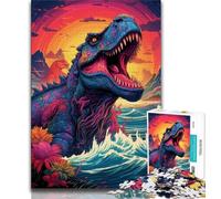Puzzle da 1000 pezzi per adulti, dinosauro nel mare, puzzle da 1000 pezzi, rafforza l'amore tra coppie dai 14 anni in su (dimensioni 75x50cm)