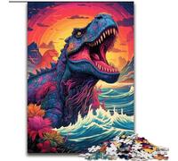 Puzzle da 1000 pezzi per adulti Dinosauro nel mare Puzzle in legno Natale o compleanni Dimensioni 50X75CM