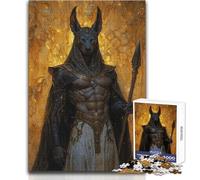 Puzzle da 1000 pezzi per adulti Dio Anubi Rilassati durante il tempo libero Taglio netto senza soluzione di continuità Interlock Toy Dimensioni 38x26cm