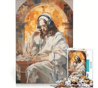 Puzzle da 1000 pezzi per adulti "Dio in concerto con gli angeli", gioco rilassante, taglio di precisione, ideale come decorazione da scrivania 38x52cm