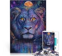 Puzzle da 1000 pezzi per adulti Dipingere a colori il leone Giochi educativi Decorazione della casa offerte come regali per tutta la famiglia 75x50cm