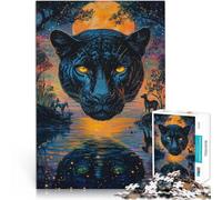 Puzzle da 1000 pezzi per adulti “Dipingere a colori la pantera nera” Fatto di carta,da 14 anni in su Giocattoli da regalo per la famiglia Il miglior regalo per adulti e adolescenti。misurare:38x52cm