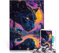 Puzzle da 1000 pezzi per adulti Dipingere a colori la pantera nera Gioco pratico Ogni pezzo è unico - Gioco divertente e stimolante per tutta la famiglia 75x50cm