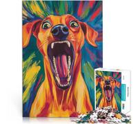 Puzzle da 1000 pezzi per adulti Dipingere un cane con colori vivaci Giochi divertenti Ogni pezzo è unico - Gioco divertente e stimolante per tutta la famiglia 50x70cm