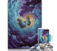 Puzzle da 1000 pezzi per adulti,dipinto a olio a forma di farfalla,giocattolo educativo antistress,ogni pezzo è unico,gioco divertente e stimolante per tutta la famiglia,adatto a bambini di età tra 38