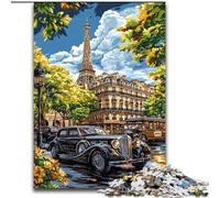 Puzzle da 1000 pezzi per adulti, dipinto a olio della Torre Eiffel, analisi e logica con pezzi completamente interconnessi e di forma casuale, per bambini dai 14 anni in su (dimensioni 50x75cm)
