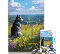 Puzzle da 1000 pezzi per adulti, dipinto a olio di cani, puzzle da 1000 pezzi per adolescenti, regali per decomprimere il cervello, giocattolo educativo, regali di Babbo Natale segreto, 26x38cm