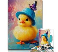 Puzzle da 1000 pezzi per adulti, dipinto a olio di un pulcino, 1000 pezzi per adolescenti, gioco per famiglie, antistress, sfida difficile, adatto alle coppie (dimensioni 38x26cm)