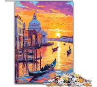 Puzzle da 1000 pezzi per adulti, dipinto a olio di Venezia, 26x38cm, colorato, decorazione per la casa e gioco interattivo per famiglie