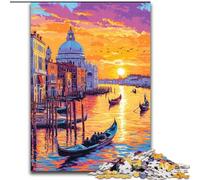 Puzzle da 1000 pezzi per adulti, dipinto a olio di Venezia, in legno, perfetto per decorare la casa o l'ufficio, ideale come regalo di Natale, dimensioni 50X75cm
