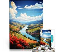 Puzzle da 1000 pezzi per adulti Dipinto ad olio della valle del Douro Antistress Sfida difficile Decorazioni e regali unici per la casa 52x38cm