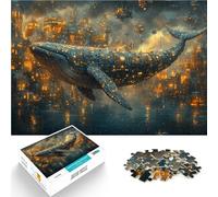 Puzzle da 1000 pezzi per adulti Dipinto astratto Balena Antistress Vacanza in patria Uccidere il tempo Decorazioni e regali unici per la casa 75x50cm