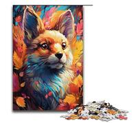 Puzzle da 1000 pezzi per adulti dipinto colorato arte scoiattolo puzzle in legno per adulti difficile e impegnativo 1000 pezzi (38x26 cm)