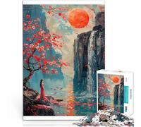 Puzzle da 1000 pezzi per adulti Dipinto della Signora della Cascata Giochi educativi con pezzi completamente interconnessi di forma casuale 75x50cm