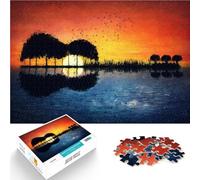 Puzzle da 1000 pezzi per adulti Dipinto dell'isola della chitarra Sfida di gioco educativo giocattolo Adatto per la decorazione del desktop 38x26cm