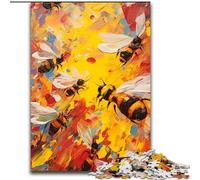 Puzzle da 1000 pezzi per adulti, dipinto di api, puzzle difficili per adulti, dimensioni 26x38cm, divertente serata di gioco in famiglia, opera d'arte decorativa fai da te