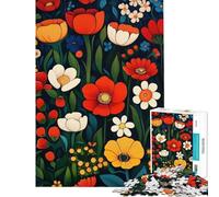 Puzzle da 1000 pezzi per adulti dipinto di fiori primaverili gioco pratico antistress regalo di Natale o compleanno (dimensioni 50x75cm)