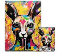 Puzzle da 1000 pezzi per adulti, dipinto di graffiti, balena, puzzle in legno, ideale come decorazione fai da te e come regalo rompicapo, 50x75CM/19,68x29,52 pollici.