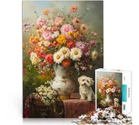 Puzzle da 1000 pezzi per adulti Dipinto di natura morta floreale Giocattoli di gioco impegnativi Adatto per la decorazione del desktop 52x38cm