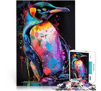 Puzzle da 1000 pezzi per adulti Dipinto di pinguino per il giocattolo di sfida del gioco educativo Gioco educativo per compleanno e Natale 50x70cm